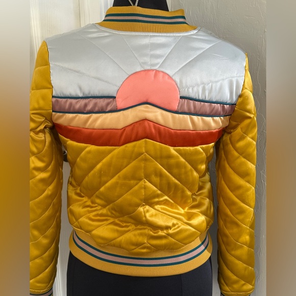 Classic Rock Couture Original Dolly Western Bomber Jacket in mustard yellow - Picture 10 of 10